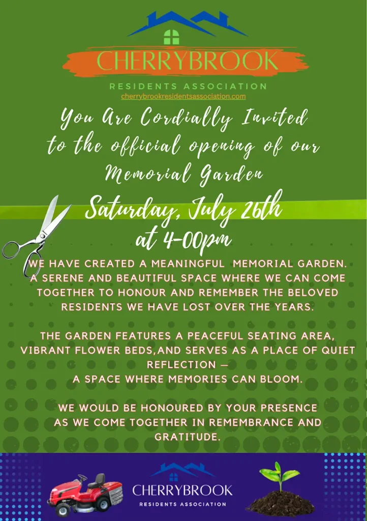 Official Opening Of Our Memorial Garden